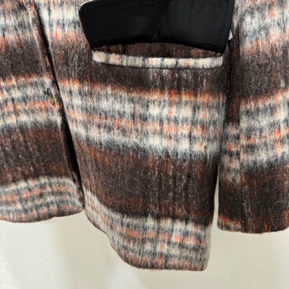 NWT Anthropologie Maeve Brushed Plaid Blazer Coat Jacket Small Fall Wool Blend - Picture 5 of 15
